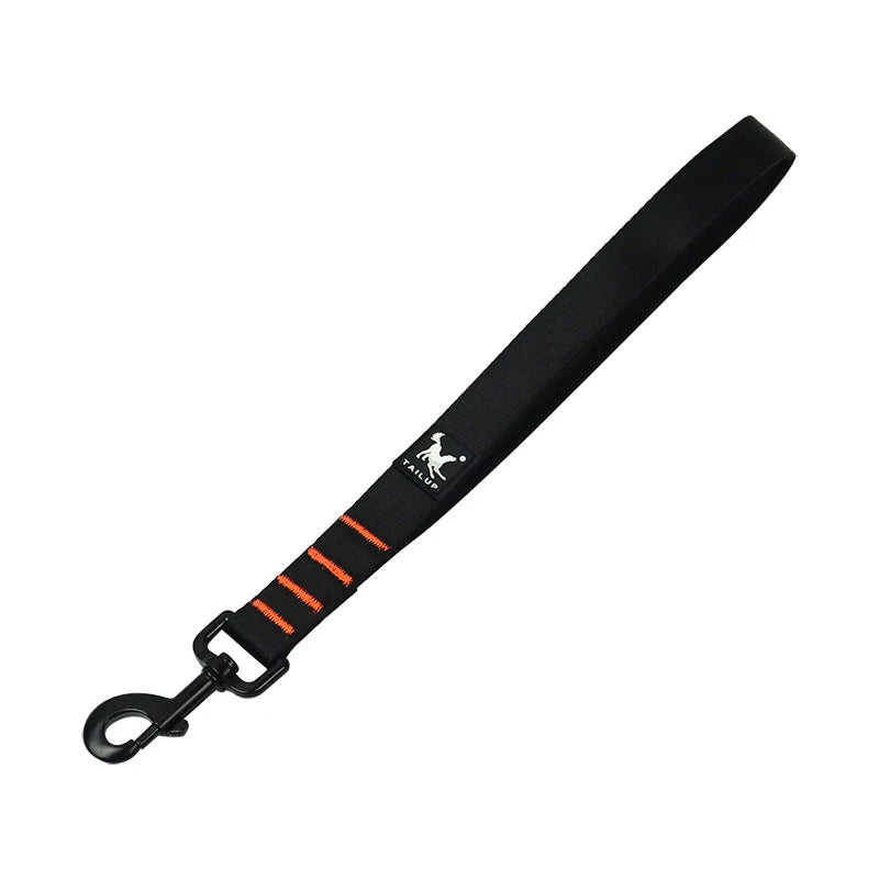 laisse courte nylon noir.