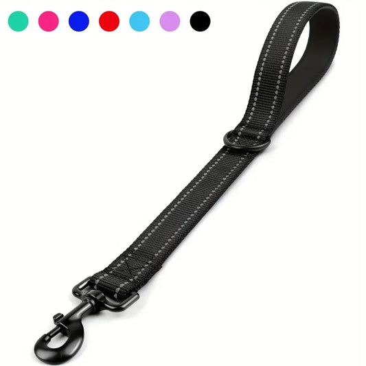 laisse courte nylon noir