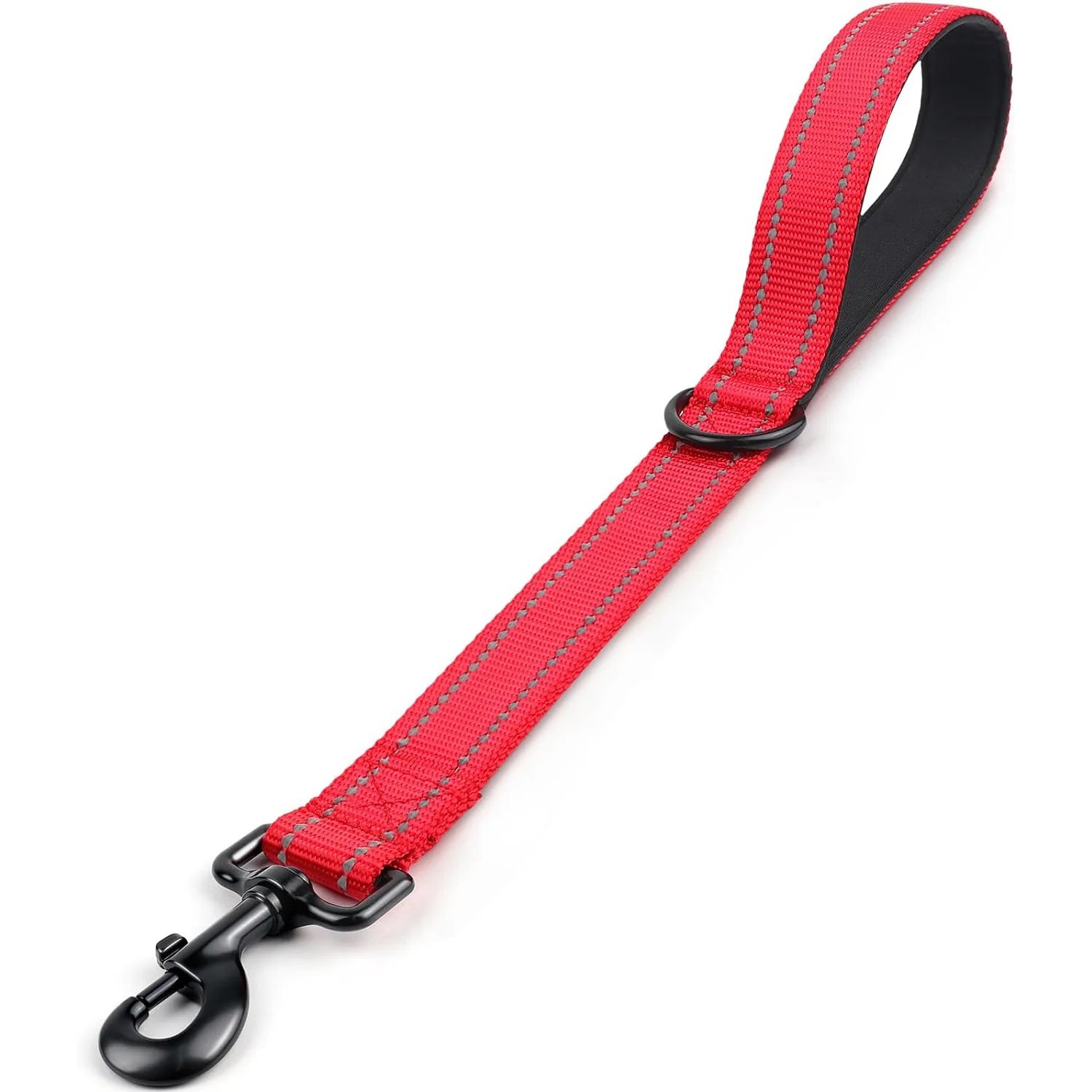 laisse courte nylon rouge