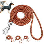 laisse cuir tressé pour chien - Vignette | laisse pour chien. fr