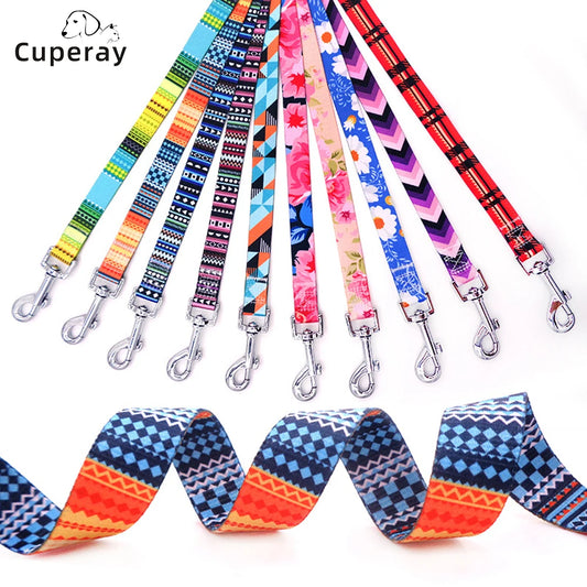 laisse en nylon imprime multi couleur