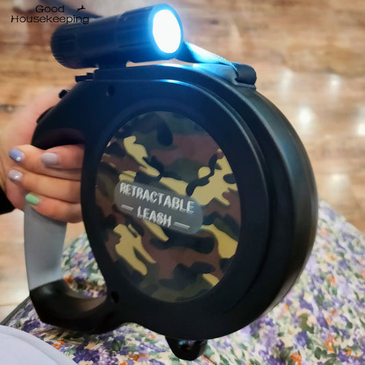 laisse enrouleur gros chien lampe