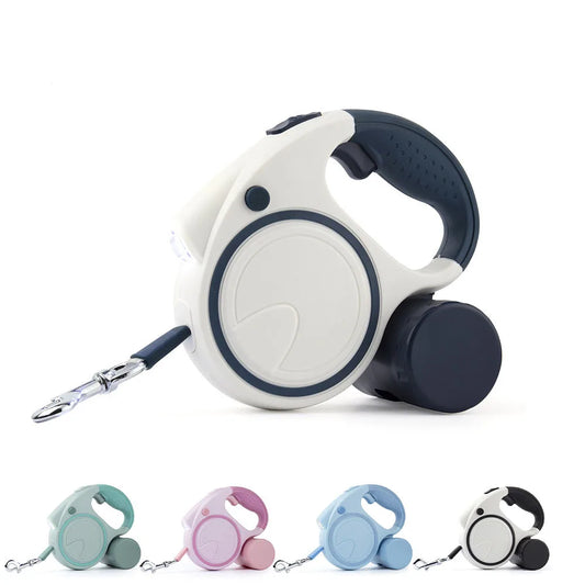laisse enrouleur lampe et sac