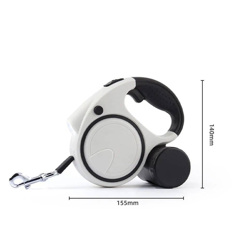 laisse enrouleur lampe et sac noir et blanc