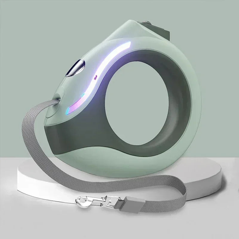 laisse enrouleur lumineuse 3m vert
