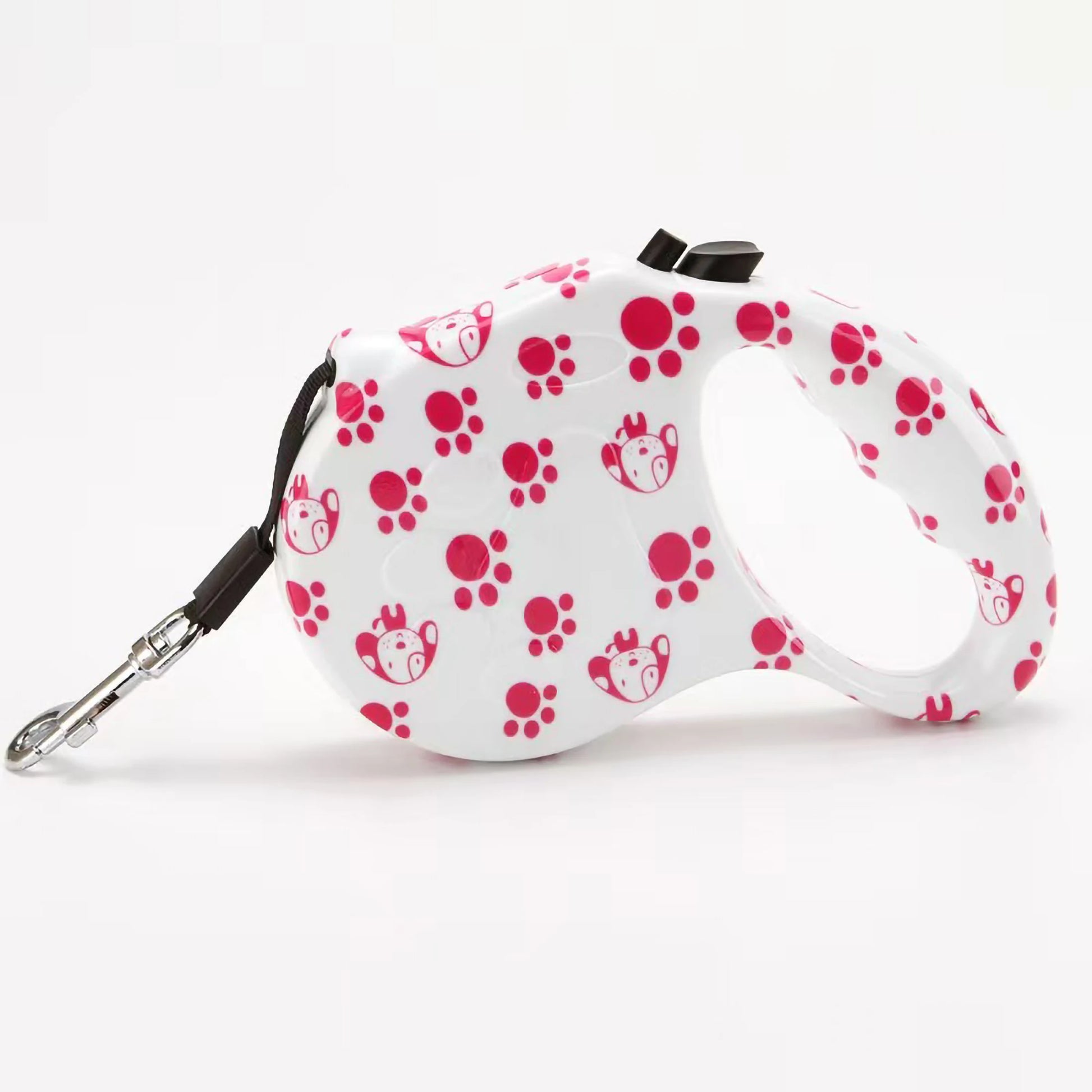laisse enrouleur motif pattes