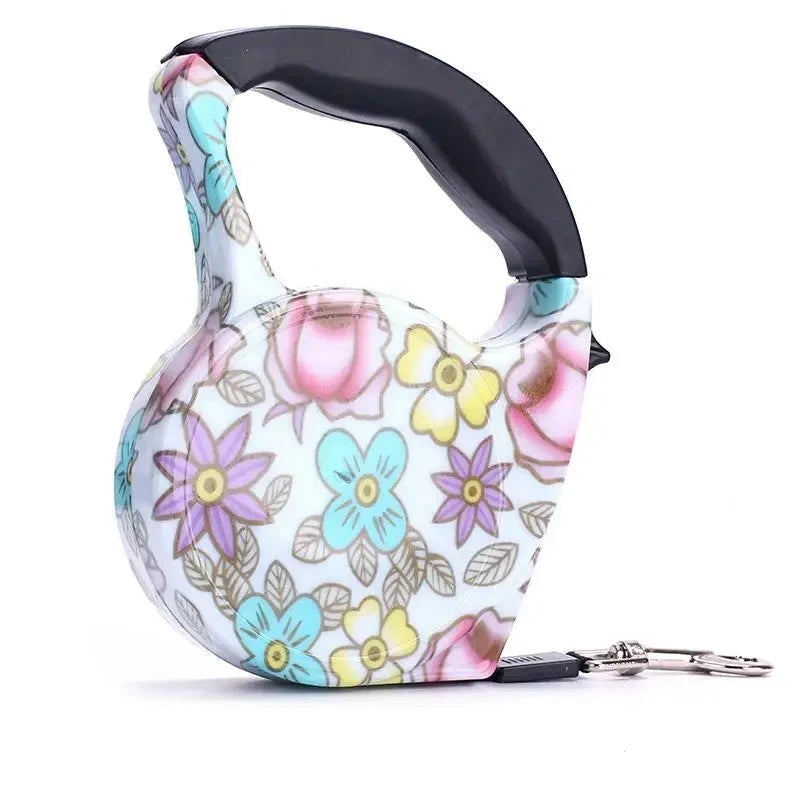 laisse enrouleur motifs fleurs 2