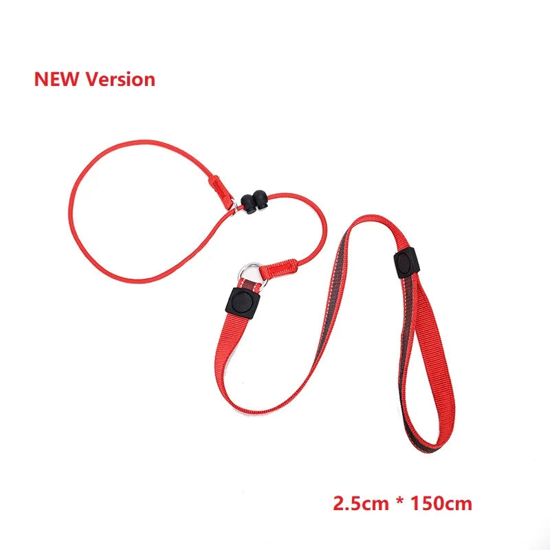 laisse lasso corde nylon 1,50 m/2,5cm rouge