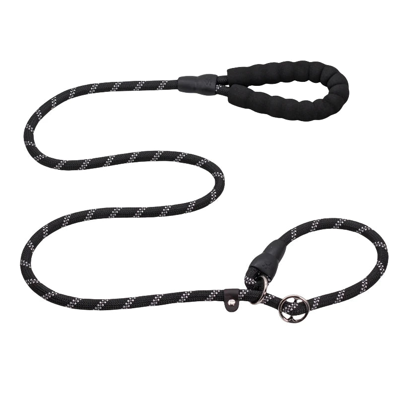 laisse lasso corde poignee rembourree couleur noir