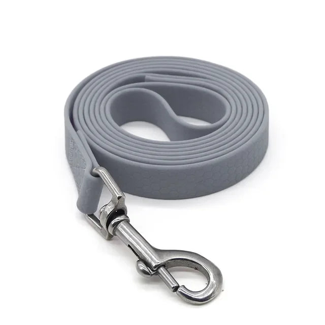 laisse longe PVC imperméable gris