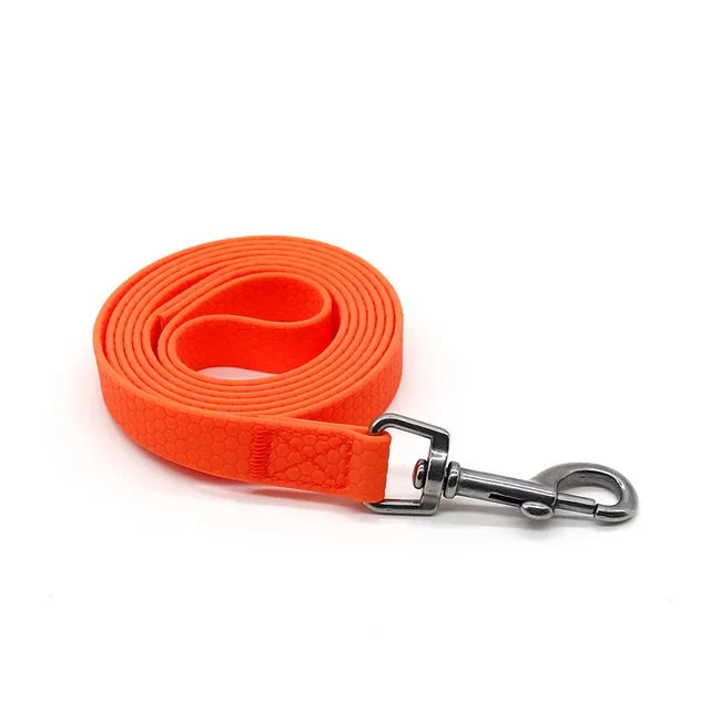 laisse longe PVC imperméable orange