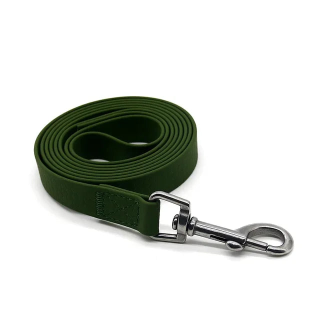 laisse longe PVC imperméable vert kaki