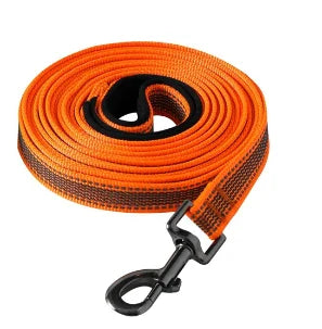 laisse longe réfléchissante orange