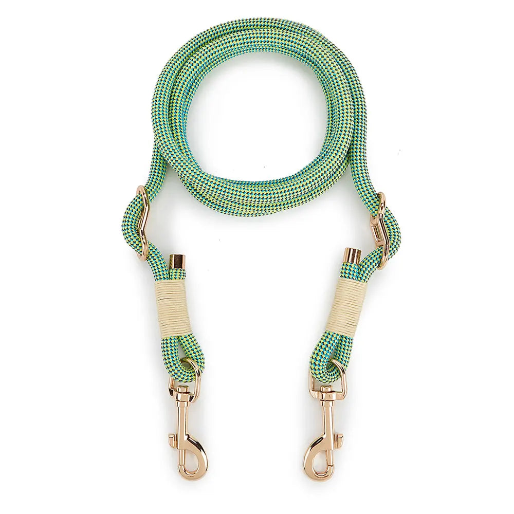 laisse mains libres lasso motif vert