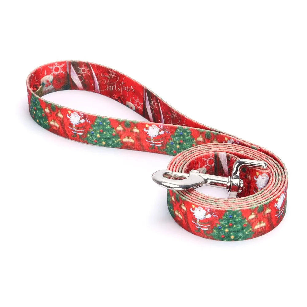 laisse nylon Père Noel rouge