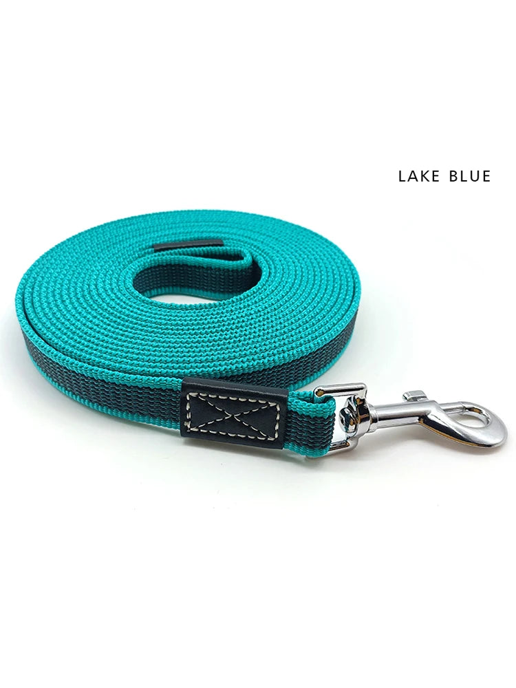 laisse nylon anti derapant turquoise