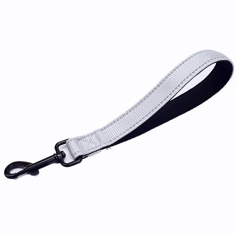 laisse nylon courte gris