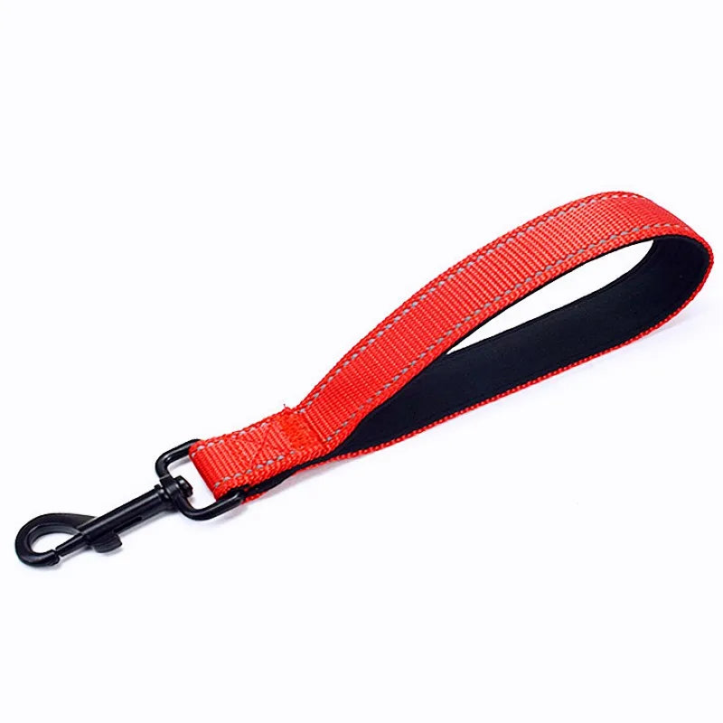 laisse nylon courte rouge
