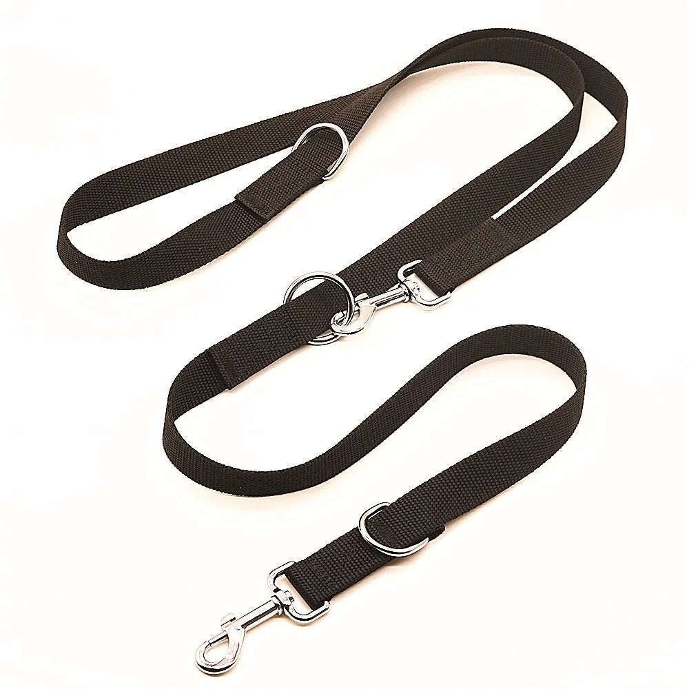 laisse nylon d'entrainement noir