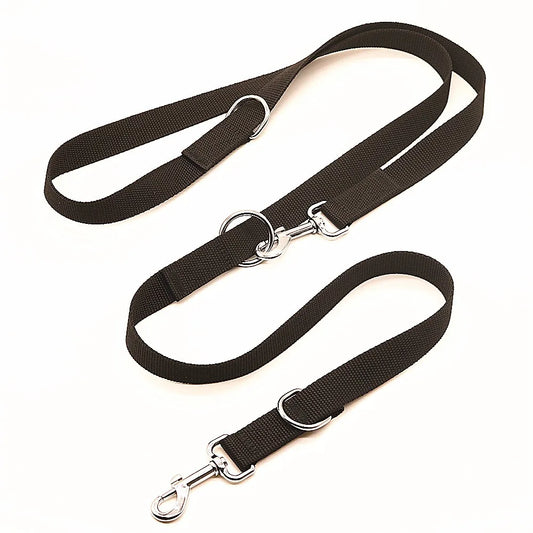 laisse nylon d'entrainement noir