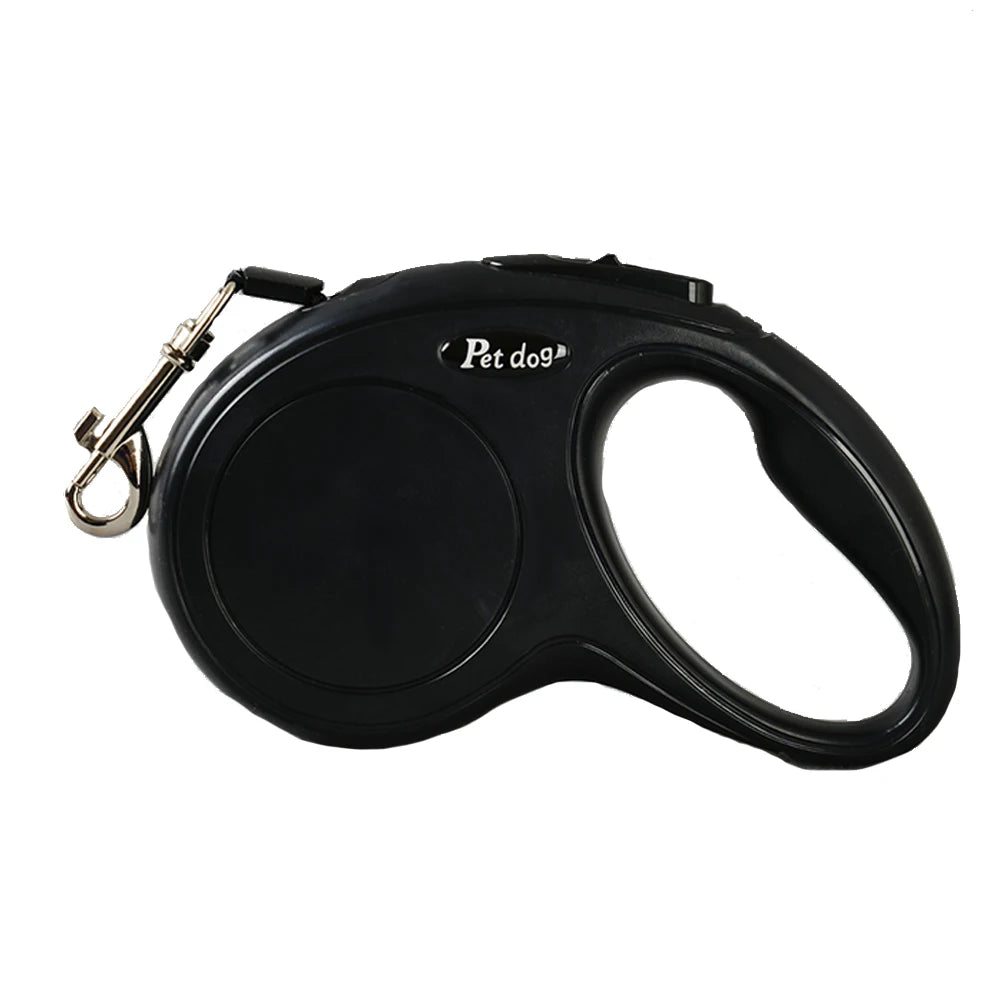 laisse nylon enrouleur noir