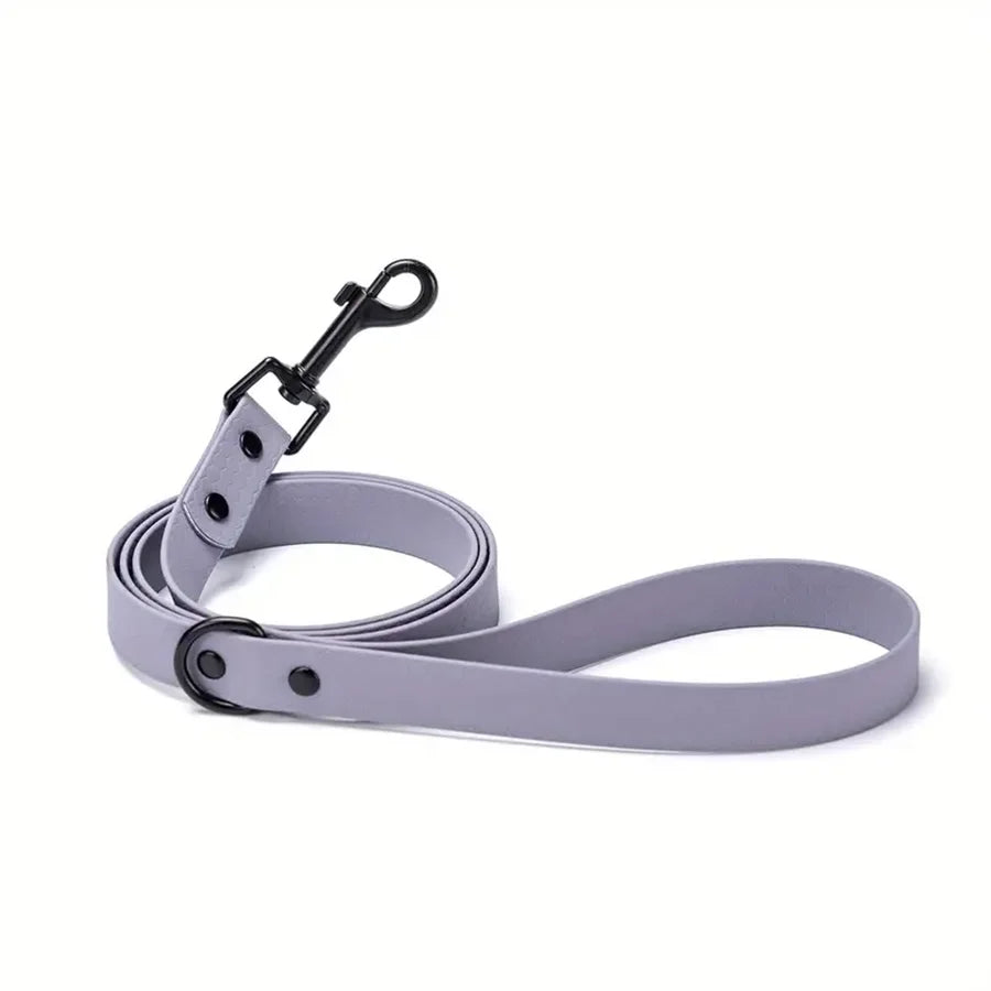 laisse plastique PVC gris