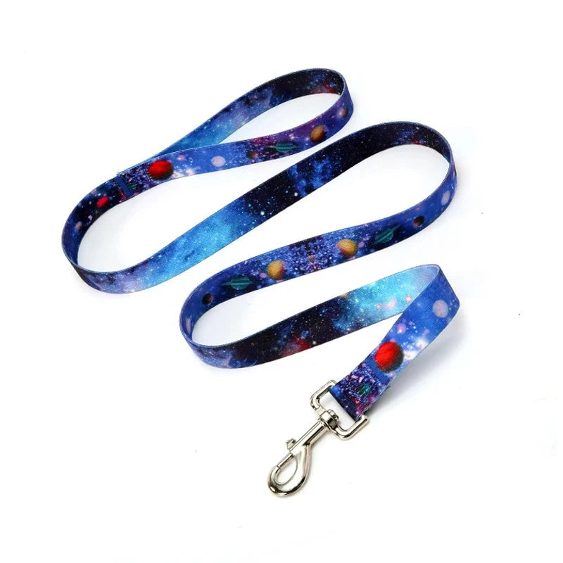 laisse pur chien a motifs espaces