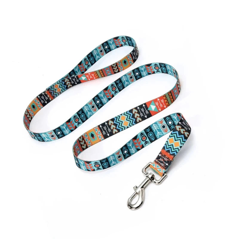 laisse pur chien a motifs fleches