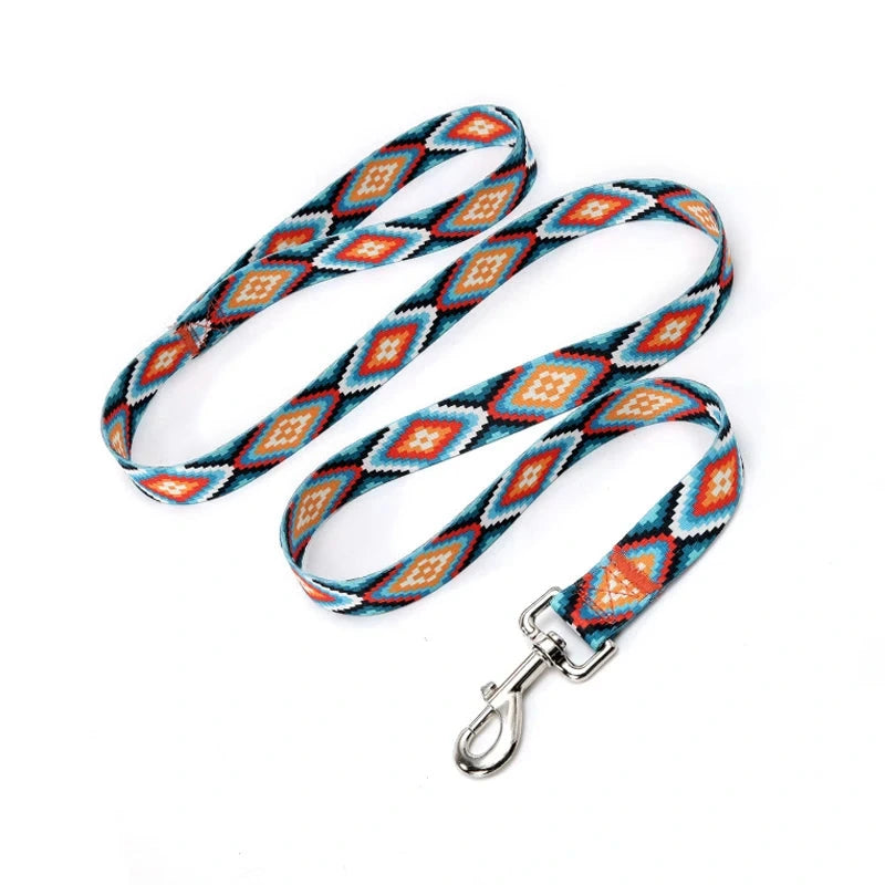 laisse pur chien a motifs losange
