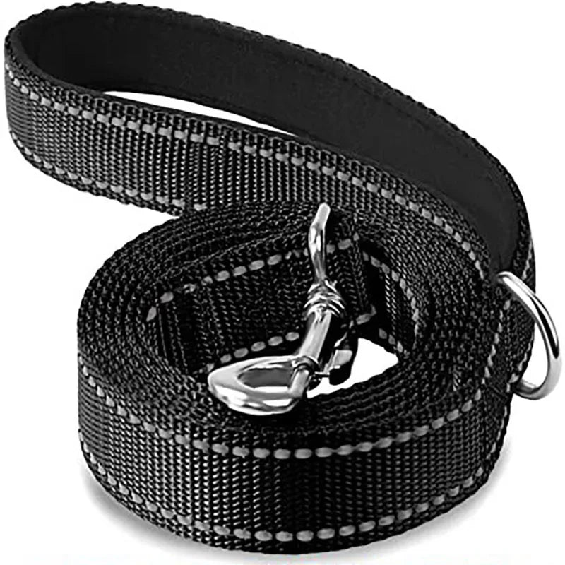 laisse reflechissante nylon couleur noir
