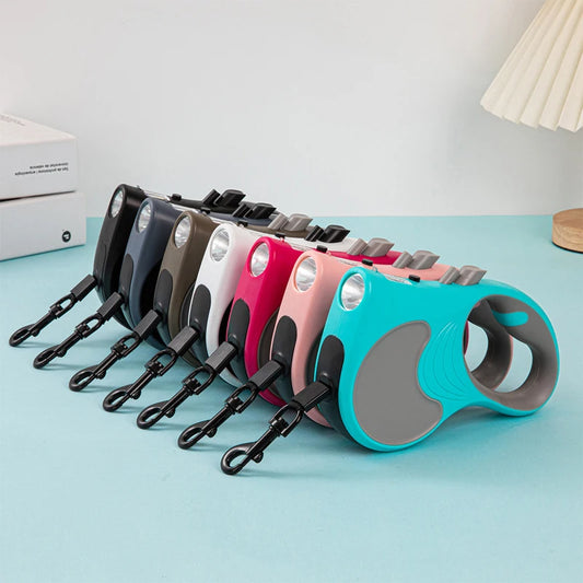 laisses enrouleurs avec lampe