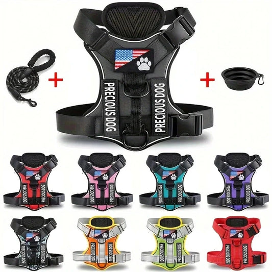 laisses et harnais avec bol 