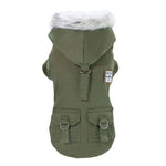 Manteau chaud à capuche pour chien - Vignette | laisse pour chien. fr