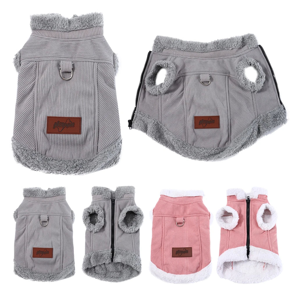 manteau chaud tissu et polaire pour petit chien