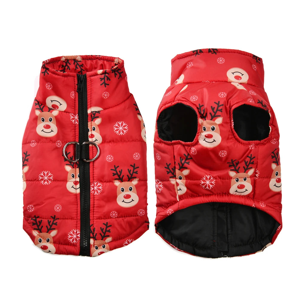 manteau hivers pour chien cerf rouge