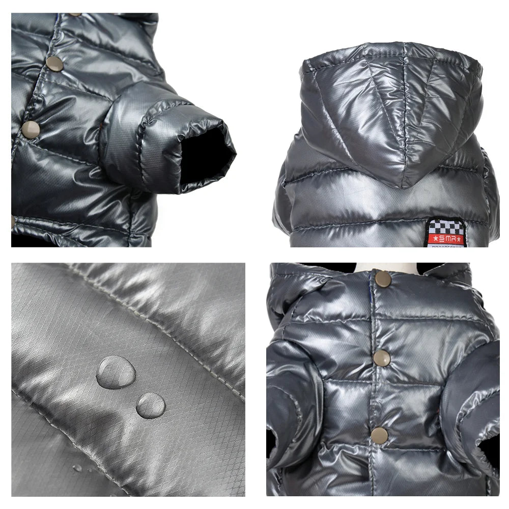 manteau impermeable chaud pour chien détails