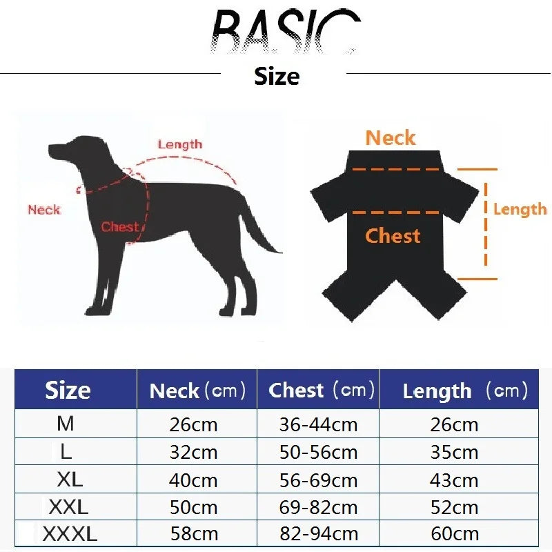 manteau reversible pour chien tailles