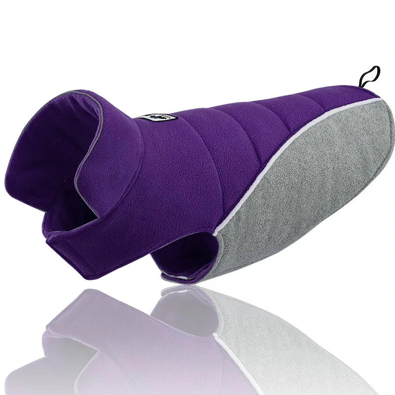 manteau reversible pour chien violet