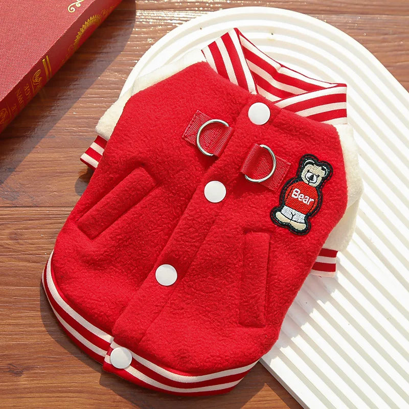 veste teddy pour chien rouge