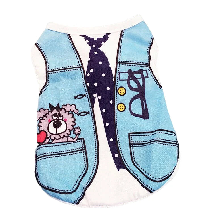 vetement pour chien salopette gilet bleu
